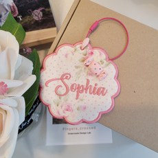 낮잠이불자수이름표