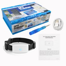 반려동물 강아지 고양이 추적 GPS TKSTAR 미니 GPS 추적기 애완 동물 WiFi, 상자가있는 검은 색