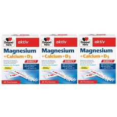 도펠헤르츠 액티브 마그네슘 300mg + 칼슘 600mg D3 5mcg, 20회분, 3개