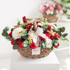 플라워트리 [플라워트리]퀸머니카네이션바구니set 38cm P 조화, 퀸머니카네이션바구니set