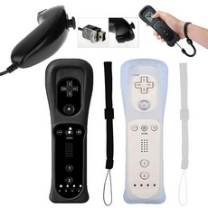 Nunchuck-무선 컨트롤러 닌텐도 Wii / Wii U 용 원격 제어 조이스틱 조이패드 보호 케이스 포함 게임패드 액세서리, 1개, 6.06 Straight