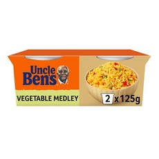엉클 벤스 라이스 컵 125g 2개입 6팩 베지터블 메들리 Uncle Bens Rice Cups Vegetable Medley 2X125g