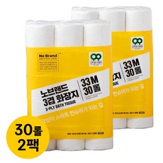 노브랜드 3겹 화장지 33m x 30롤 2팩, 30개입, 2개