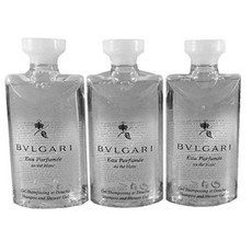 Bvlgari Au The Blanc (White Tea) Shampoo and Shower Gel Travel Size 2.5 Ounce Bottles - Set of 3, Bvlgari Au The Blanc (White Te, 본문참고, 본문참고