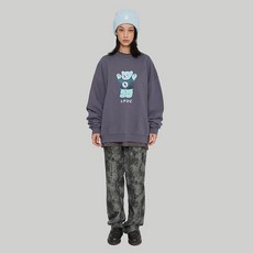 Signature Bear Crewneck (기모)_Charcoal