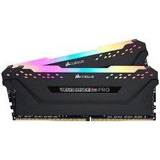 Corsair VENGEANCE RGB PRO DDR4 32GB(16GB 2개) 3200MHz CL16 Intel XMP 2.0 iCUE 호환 컴퓨터 메모리 -, 16GB(2x8GB), 3600MHz, 검은색