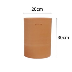 화성토기 원통형 대형 토분 화분 20cm 30cm 국산 수제 테라코타