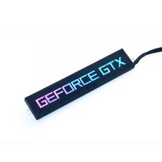 컴퓨터 케이스 GPU 사이드 패널 RGB RTX GTX 그래픽 카드 VGA 라이트보드 백플레이트 5V 3 핀 ARGB M B AURA SYNC, 01 GEFORCE GTX