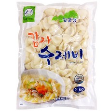 송학식품 송학 감자수제비2kg x 6봉 1박스 (1봉당 약13인분)