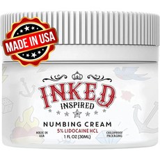 [미국내수용] INKED MTS SMP 타투 피부 마비 영구 문신 두피 눈썹 입술 무통 마취크림 1oz USA, 1개