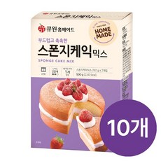 큐원 박스특가 10개입 스폰지케익믹스 한박스 오븐용, 10개, 500g