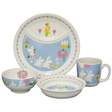 yamaka Yamaka Shoten Moomin "Baby Kids"Baby Children 's Table Set (점심 플레이트 차 그릇 머그판 플레이트) 어린이의 테이블웨어 MM1200-113 흰색 32.5 x 22.5 cm, 단품, 1개