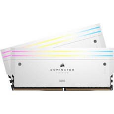 CORSAIR 도미네이터 티타늄 RGB DDR5 램 64GB (4x16GB) 6400MHz CL32 인텔 XMP iCue 호환 컴퓨터 메모리 - 화이트 (CMP64GX5M4B640, 32GB (2x16GB)_White, 2개