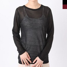 여자 간절기 여행룩 여름 캐주얼 라운드 니트티