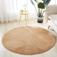 원형 러그 부드러운 원룸 미니 라운드 카펫 애완동물 카페트, 카키색 옷감 + 직경 100cm 원형