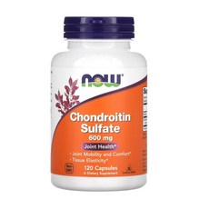 NOW Chondroitin Sulfate 600 mg 콘드로이친 황산염 120캡슐, 120정, 1개
