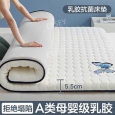 매트리스 토퍼 바닥 손님용 수면매트 소프트 라텍스 10CM 메모리폼 침구 싱글 더블, (두께 약 6cm) 버터플라이 화이트 초도형 라텍스