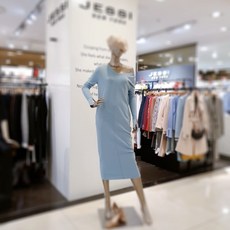 [제시뉴욕] 동아쇼핑편한착용감의 브이넥 니트 롱 원피스