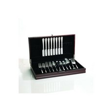 Dark Walnut Large Single Flatware Wood Chest Home Kitchen Drawer Storage Box