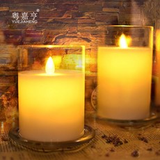 해외 캔들 로맨틱 유리잔 투명 전자촛불 구혼구애고백 생일초 창-138076, 01.베이직 7.5X10cm, 단일옵션