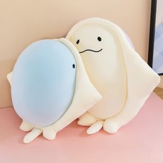 바른리빙 귀여운 스마일 가오리인형 캐릭터 모찌 동물 애착인형 40cm, 블루, 1개 블루, 1개