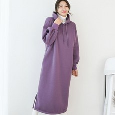 [제이-G] 기모 퍼프 후드펠트로 원피스