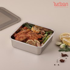 쉬젤 러반 스테인레스 스퀘어 밧드 304 중 20 cm 3P 세트 (와이어랙 뚜껑포함), 1개