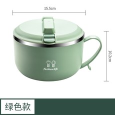 회사 비빔밥 도시락 그릇 뚜껑 구리테 나무통 식사 계단식 종이 초밥 회접시 대야 도시락통, 그린[304스텐라면볼] 라지, 1개