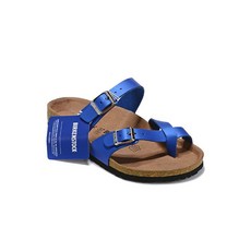 버켄스탁 Birkenstock 애리조나 편안하고 패셔너블한 플랫 샌들 남녀공용 파란색