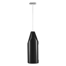 거품기 1pcs 실용적인 미니 핸들 교반기 우유 음료 커피 털 믹서 전기 계란 비터 frother foamer 주방 도구, 검은색