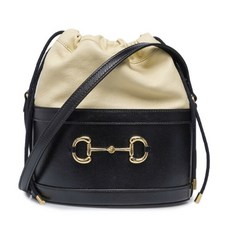 [구찌] [중고 명품] 블랙 베이지 1955 홀스빗 버킷백 PC0271 BA00 077