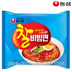 농심 찰비빔면 130g 비빔면 라면, 4개