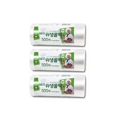 쉐프 위생롤백 대용량 500매 (미니 17x25cm)-3개 일회용비닐 업소용, 상세페이지 참조, 3개, 1개