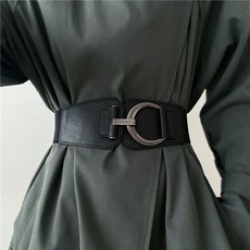 넓은 벨트 클래식 레트로 펑크 여성 합금 버클 단순 매치 허리 밴드