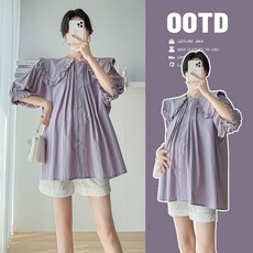임산부 여름 루즈핏 셔츠 레깅스 수유 상의