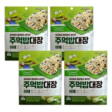 풀무원 뽀로로 주먹밥대장 야채맛 30g, 4개 - 루솔꼬마밥대장