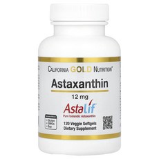 California Gold Nutrition 아스타잔틴 Astalif® 순수 아이슬란드 12mg 베지 소프트젤 120정, 1개