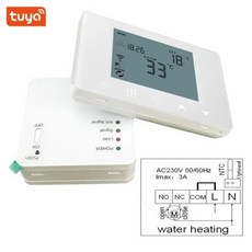 TUYA 스마트 가스 보일러 무선 와이파이 RF 온도 조절기 및 6 서브 챔버 허브 컨트롤러 바닥 난방 케이블 및 열 매트용 중앙, 5A Water valve, AC90V-240V, 1개, 1) 5A Water valve - AC90V-240V