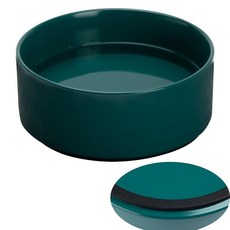 Kitwinney 미끄럼 방지 강아지 그릇 실리콘 베이스가 있는 세라믹 개 사료 그릇 20.3cm8인치 대형견 물 그릇 흘림 방지 중형견 및 대형견을 위한 무게감 있는 플립, Kitwinney 미끄럼 방지 강아지 그릇, 실리콘 베, 1개