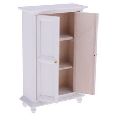 STK1/12 인형 집 미니 가구 나무 캐비닛 옷장 모델 룸 장식