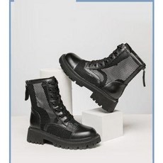 시크덩꼬페이턴트레이스업가보시통굽하프워커힐