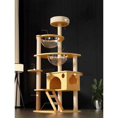 원목 캣타워 DIY 해먹 계단 장난감 등반 프레임 대형, 1개, F