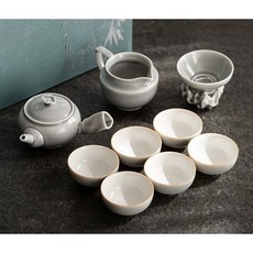 청아당 회유 다기 세트 찻주전자+찻잔10P, 1#, 1개