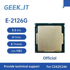 제온 E-2126G SR3WU CPU 프로세서 3.3GHz 6 코어 6레드 12MB 80W LGA1151 C242 C246, 한개옵션0