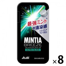 아사히 그룹 식품 MINTIA(민티아) 브리즈 울트라 블랙 8개 태블릿 캔디(일본직구)