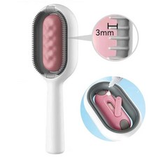 고양이 강아지 털제거빗 양면 애완 동물 그루밍 브러시 깨끗한 빗, 1개, 1.Pink