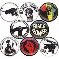 BLACK PANTHER PARTY 2 8 NEW 1 Inch (25mm) Set of 8 BLACK LIVE/9506885