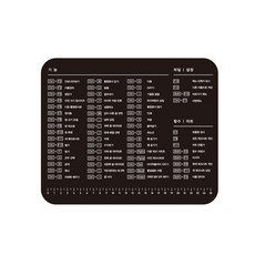 코시 MP2095 엑셀 단축키 마우스패드 (고급형 RA-103 모델 스마트폰 거치대 증정), 1개