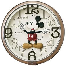 세이코클락(Seiko Clock) 벽시계 캐릭터 디즈니 미키마우스 아날로그 6곡 멜로디 미키 프렌즈 디즈니타임 차 메탈릭 FW576B