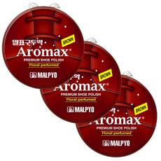 말표 구두약 캔 40g (블랙/브라운/뉴트럴) 3개세트, 브라운, 3개